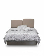 سرير كينج خشب ام دي اف و قماش قطيفة- كود bed5057