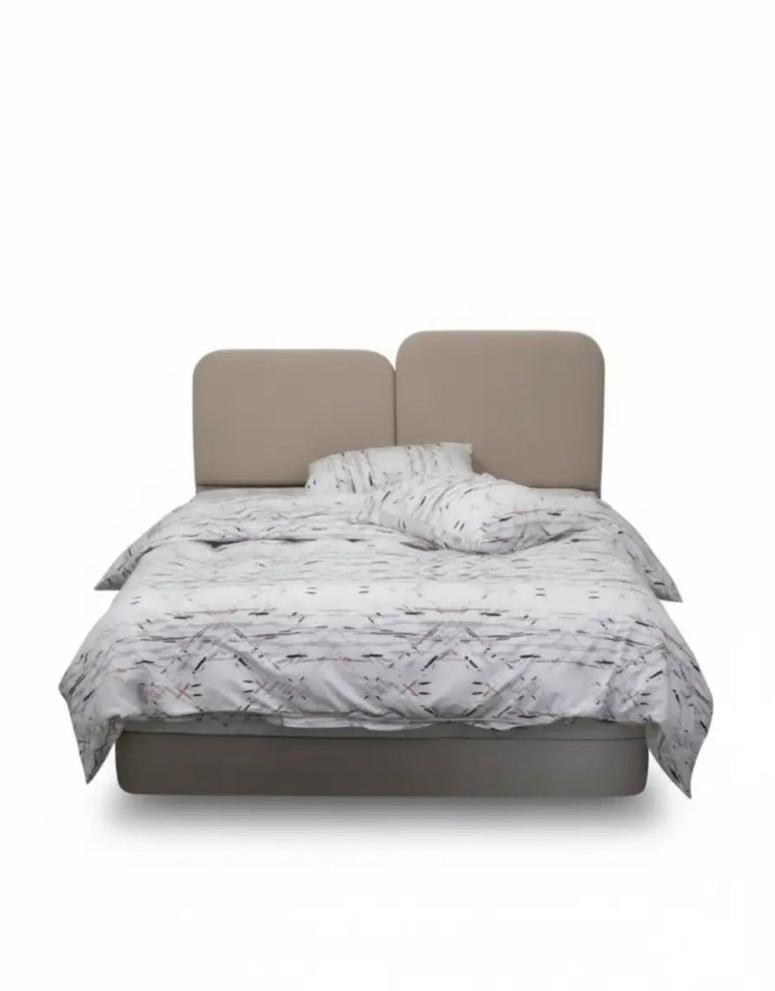 سرير كينج خشب ام دي اف و قماش قطيفة- كود bed5057