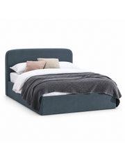 سرير سوبر خشب كونتر و قماش قطيفة رمادي غامق كود bed5019 _