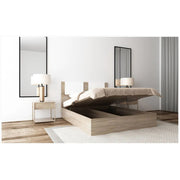سرير سوبر كينج خشب كونتر و قماش قطيفة بيج كود bed5003 _