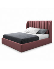 سرير سوبر كينج خشب كونتر و قماش قطيفة كاشمير كود bed5015 _