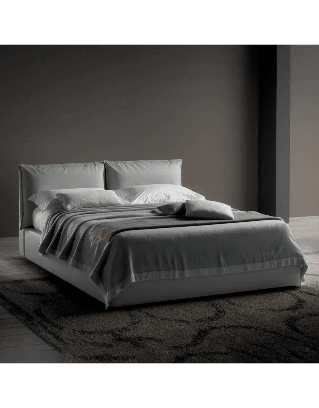 سريرخشب كونتر و قماش قطيفة رمادي كود bed5032 _