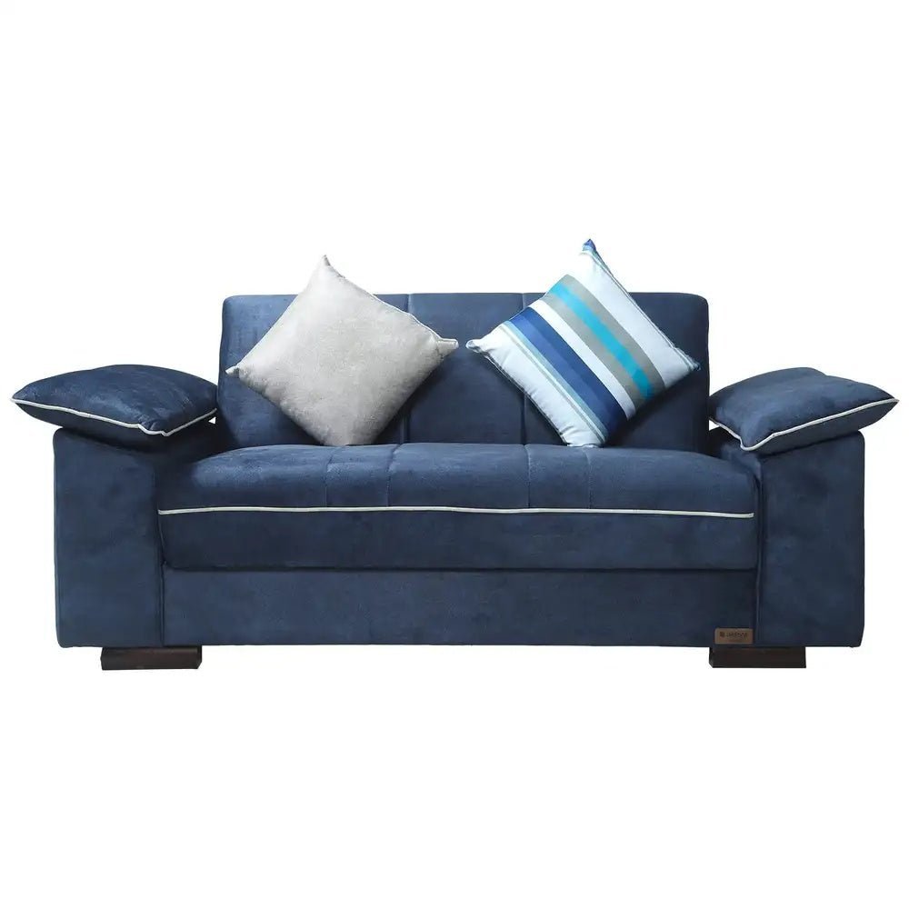 Milan dark blue sofa set _ sofa bed