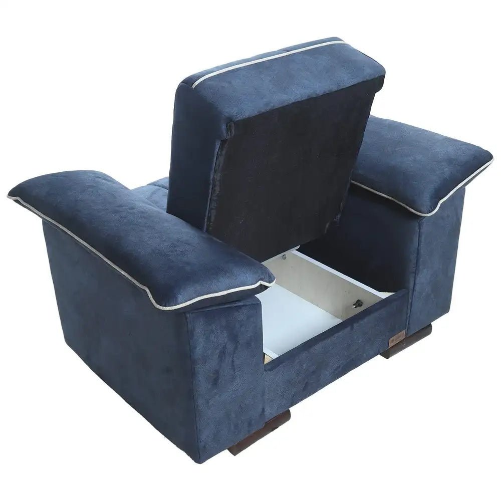 Milan dark blue sofa set _ sofa bed