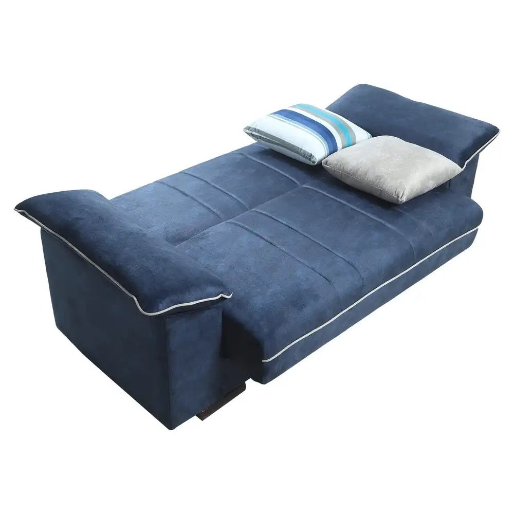 Milan dark blue sofa set _ sofa bed