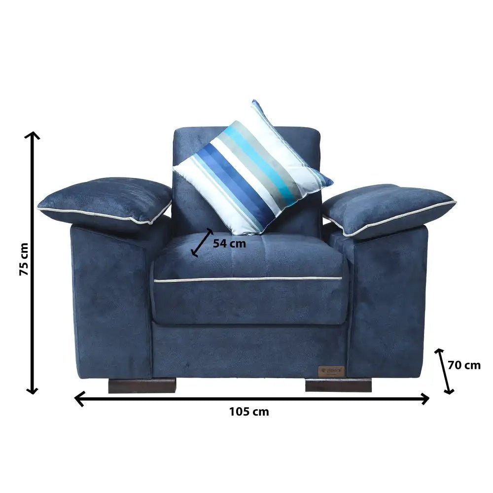 Milan dark blue sofa set _ sofa bed