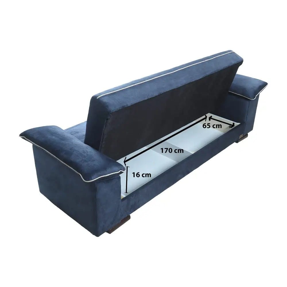 Milan dark blue sofa set _ sofa bed