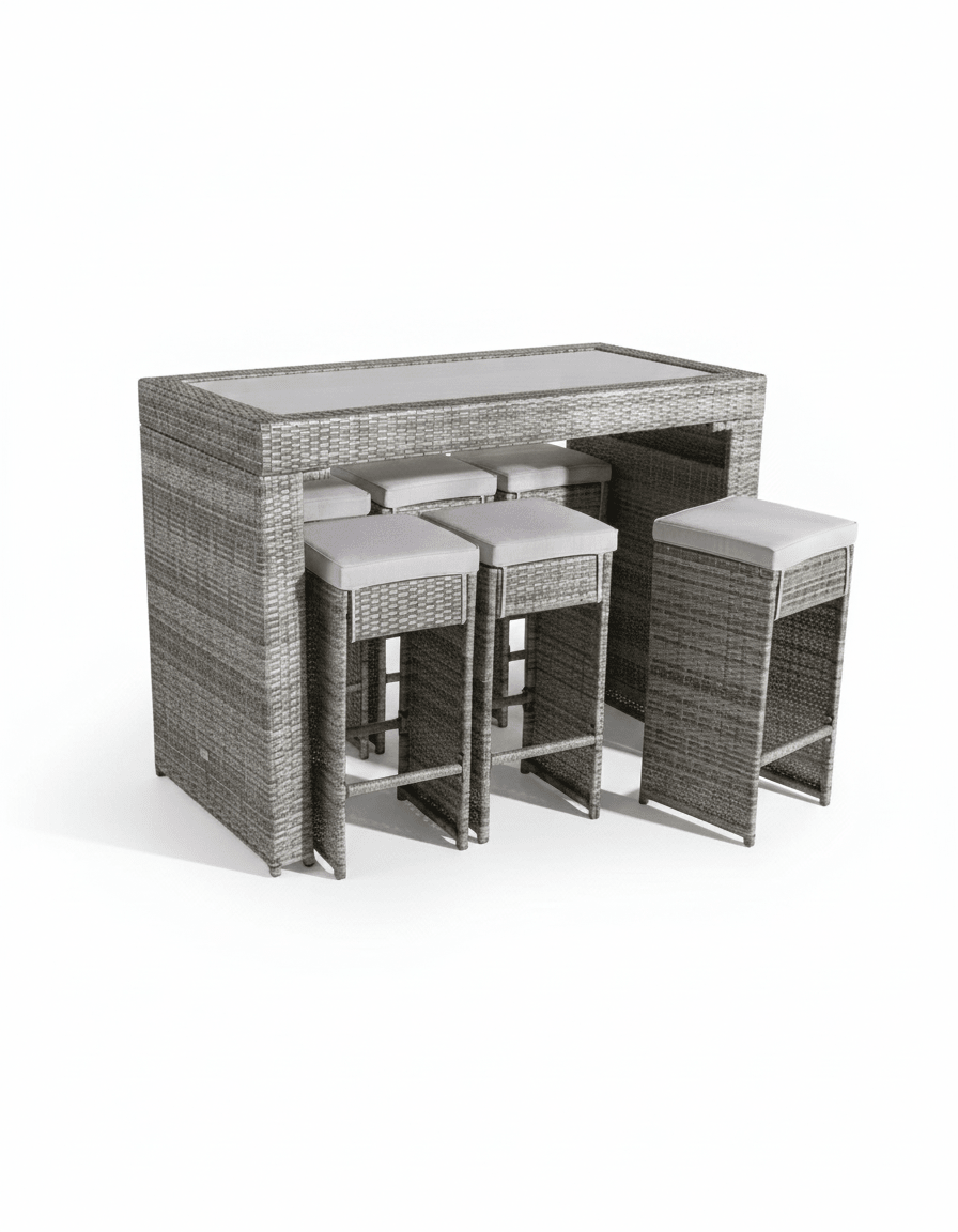 طقم بار من الرتان يكفي 6 اشخاص كود outdoor4021 _ أثاث خارجي