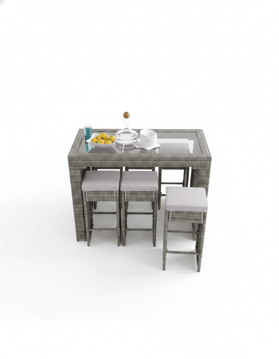 Rattan bar set, seats 6 people, code outdoor4021 _ outdoor furniture