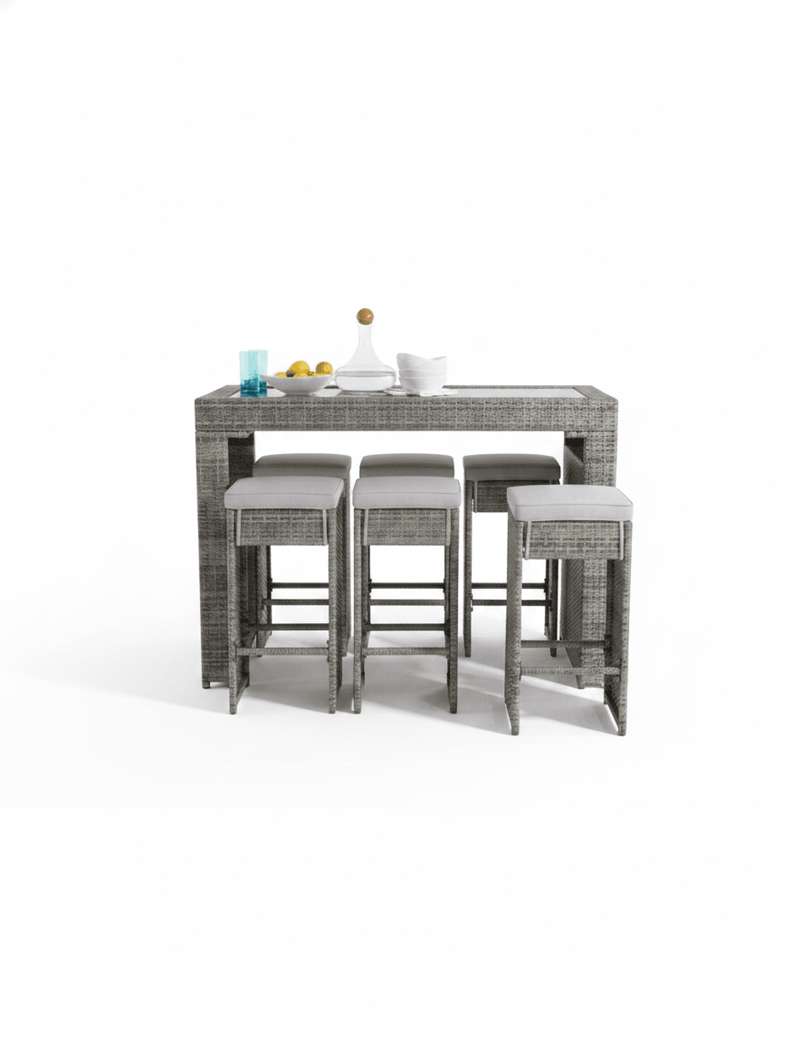 Rattan bar set, seats 6 people, code outdoor4021 _ outdoor furniture