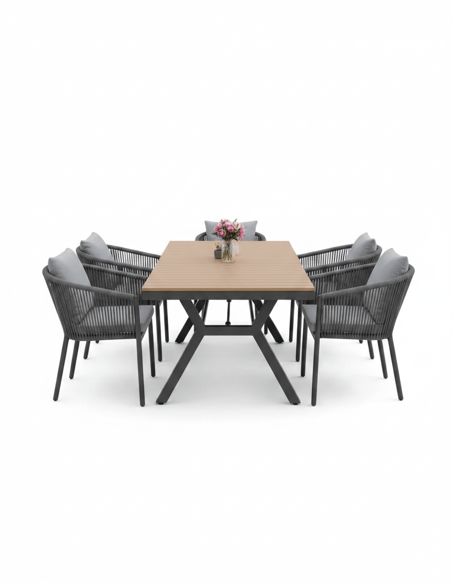 7-piece rattan outdoor seating set, code outdoor4024 _ outdoor furniture