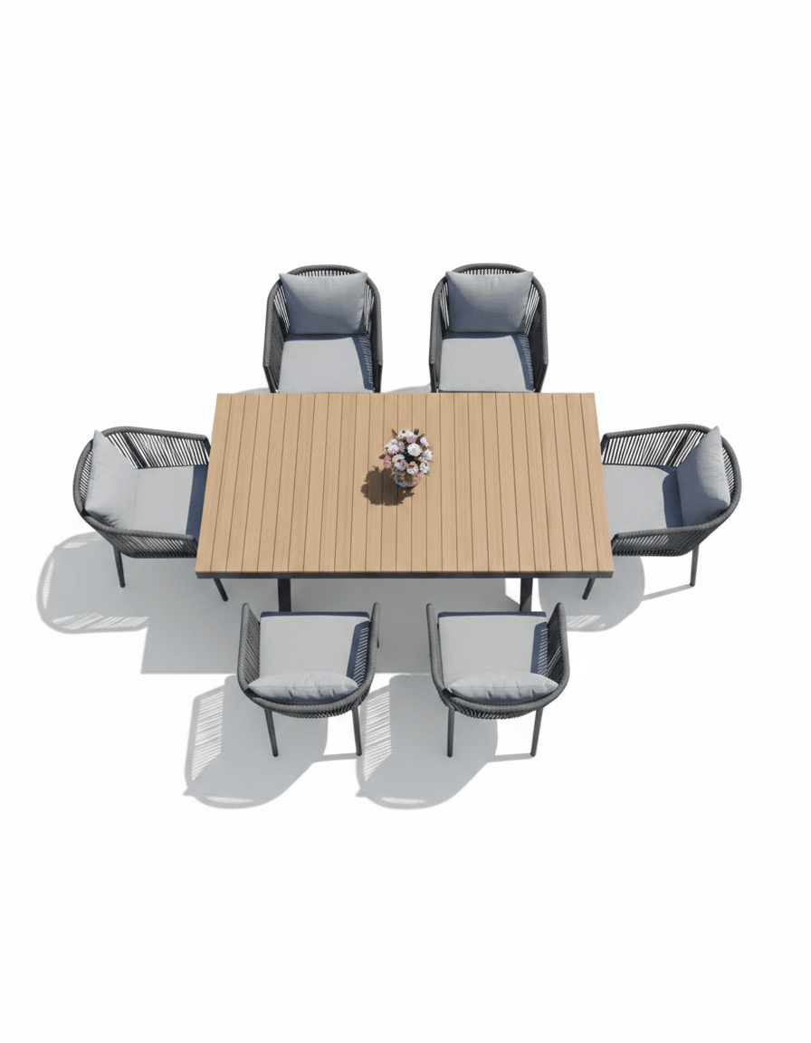 7-piece rattan outdoor seating set, code outdoor4024 _ outdoor furniture