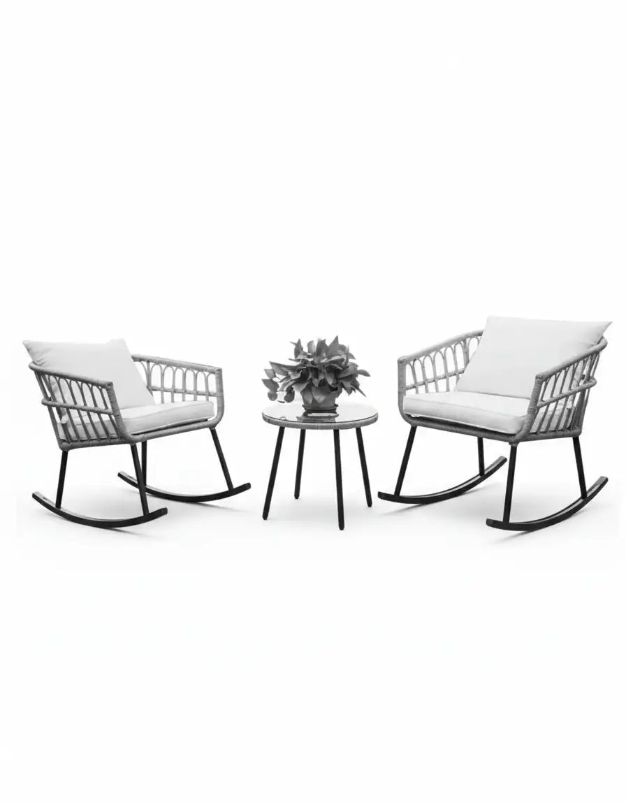 White/Beige Garden Set code outdoor4026 _ outdoor furniture