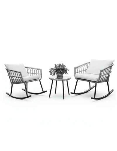 طقم حديقة ابيض/بيج كود outdoor4026