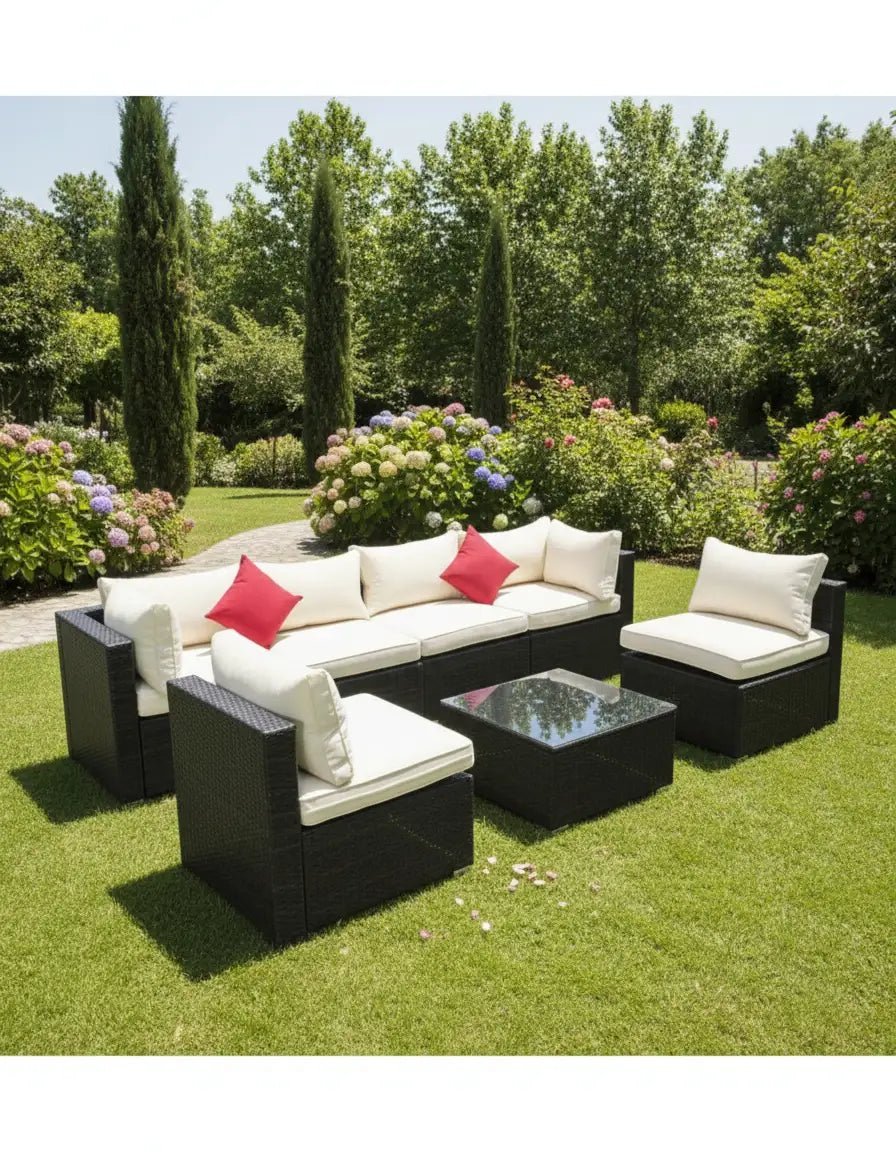 طقم خارجي - كنبة وكرسيين وترابيزة كود outdoor4027 _ أثاث خارجي