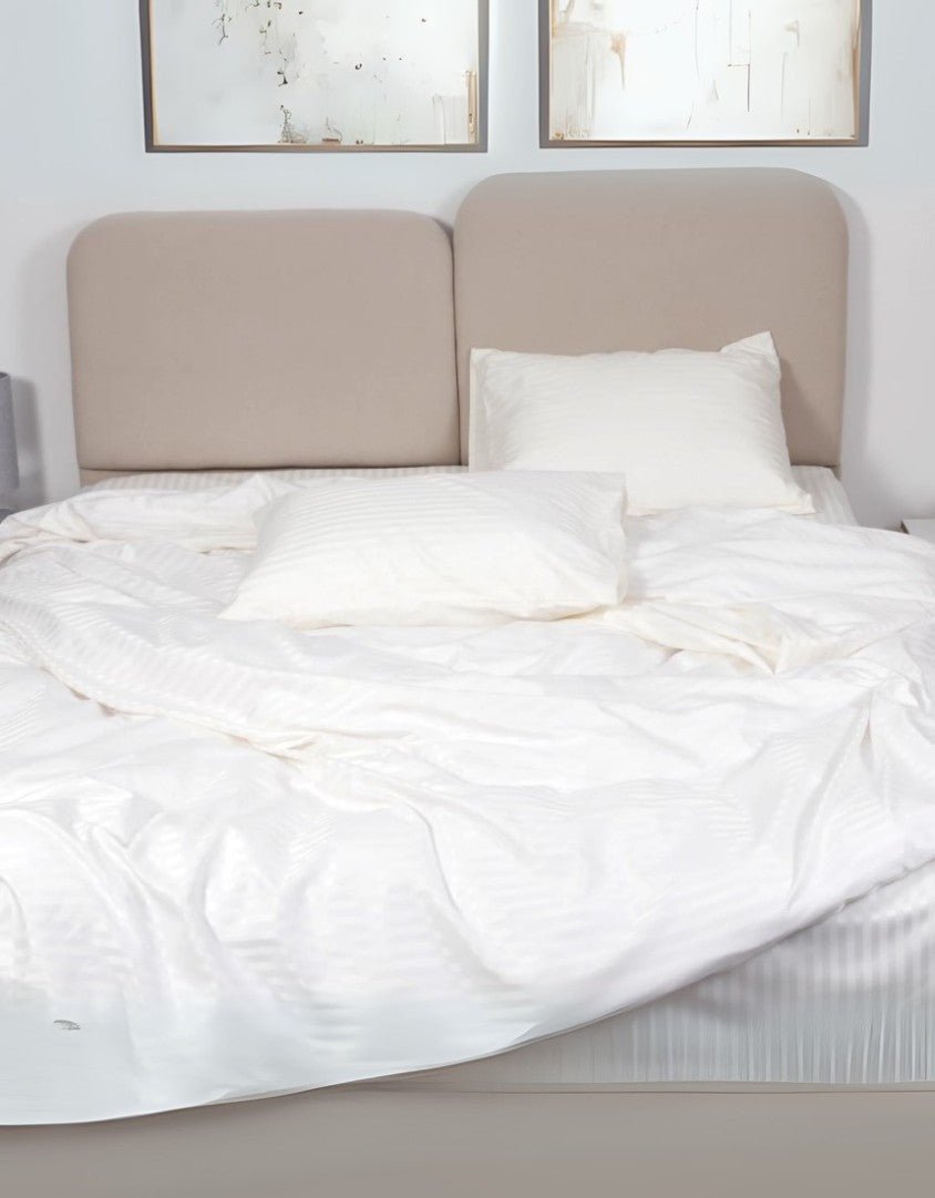 Patterned satin duvet cover set – white Next and Joe – duvet covers