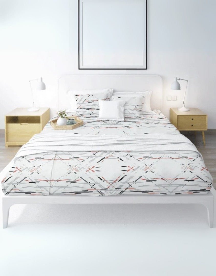 Printed flat bed sheet set - Wave Next & Go Bed Sheets