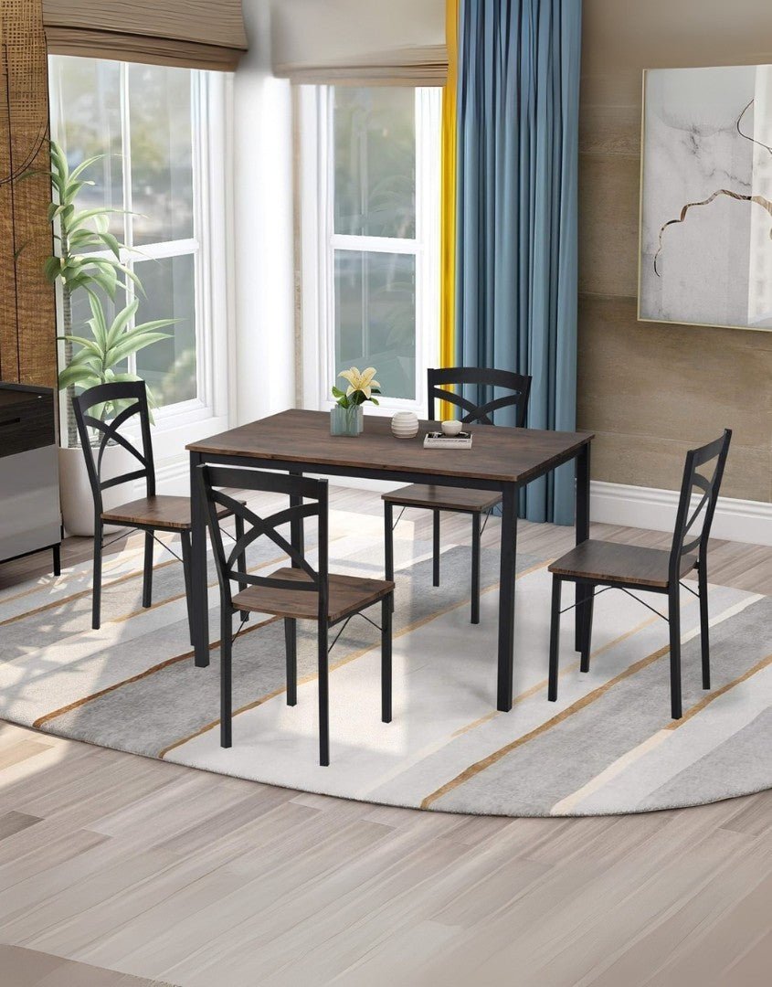Dining set, multiple sizes, black/brown, code outdoor4037 _ dining