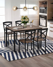 Dining set, multiple sizes, black/brown, code outdoor4037 _ dining