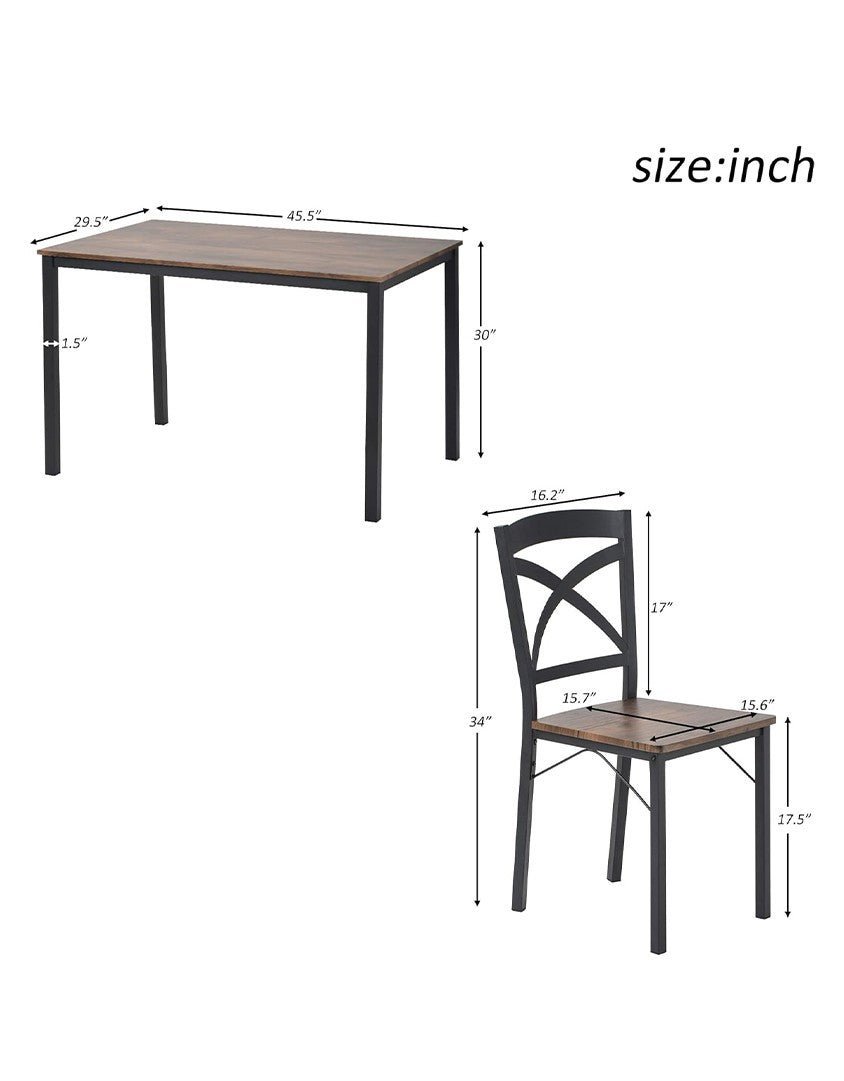 Dining set, multiple sizes, black/brown, code outdoor4037 _ dining