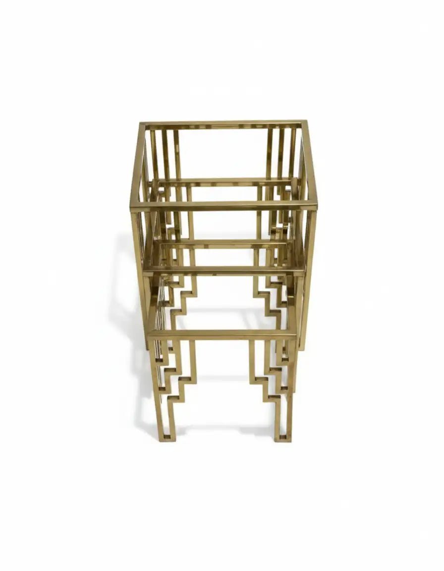 3-piece nested stainless table set, code Stainlesstable6021