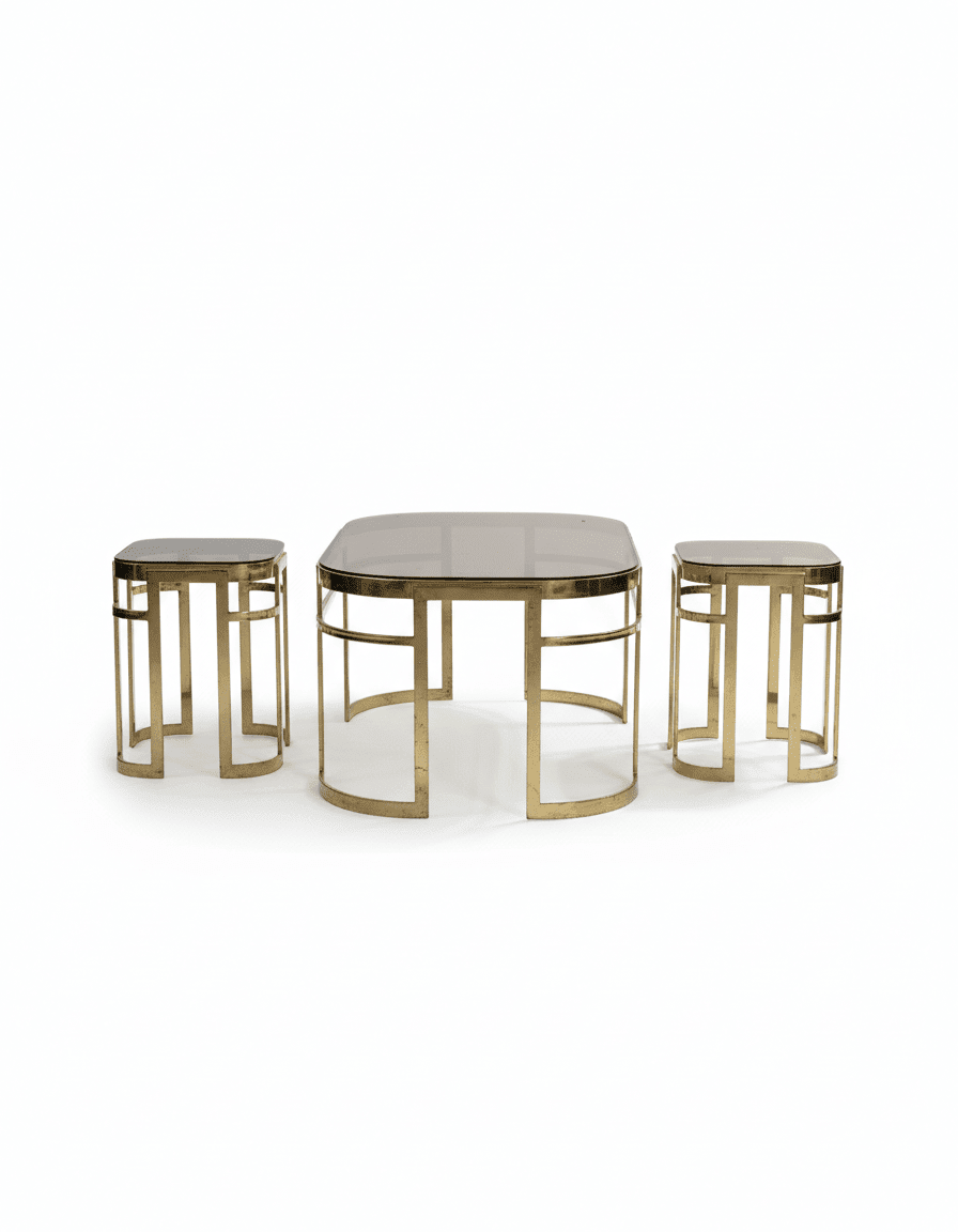 Grand 3-piece stainless table set, code Stainlesstable6030 _