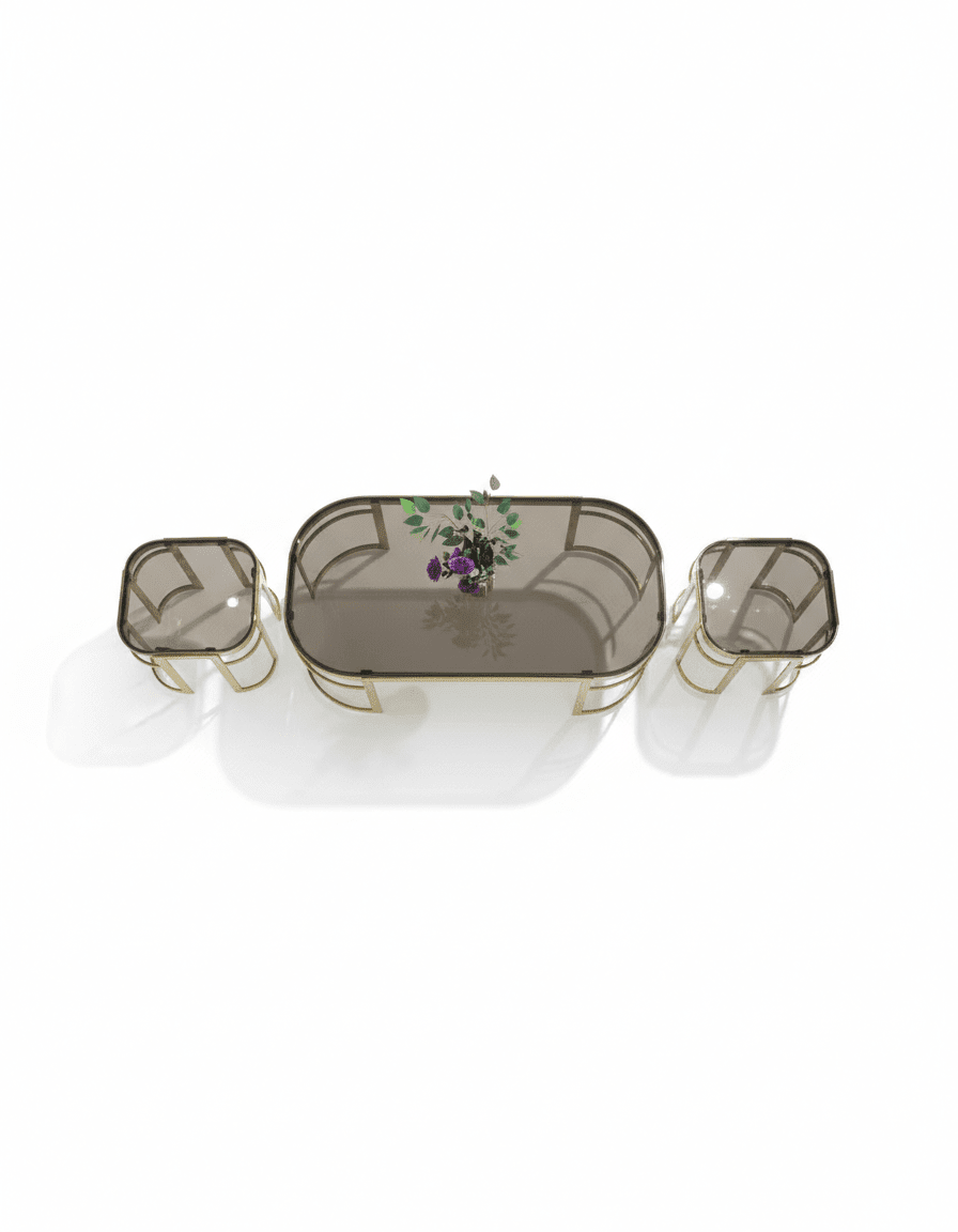 Grand 3-piece stainless table set, code Stainlesstable6030 _