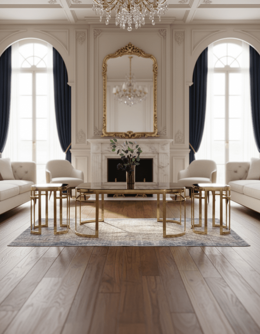 Grand 3-piece stainless table set, code Stainlesstable6030 _