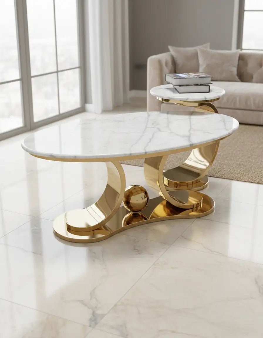 طقم ترابيزه ستانلس كارمن 2 قطعة كود Stainlesstable6028 _