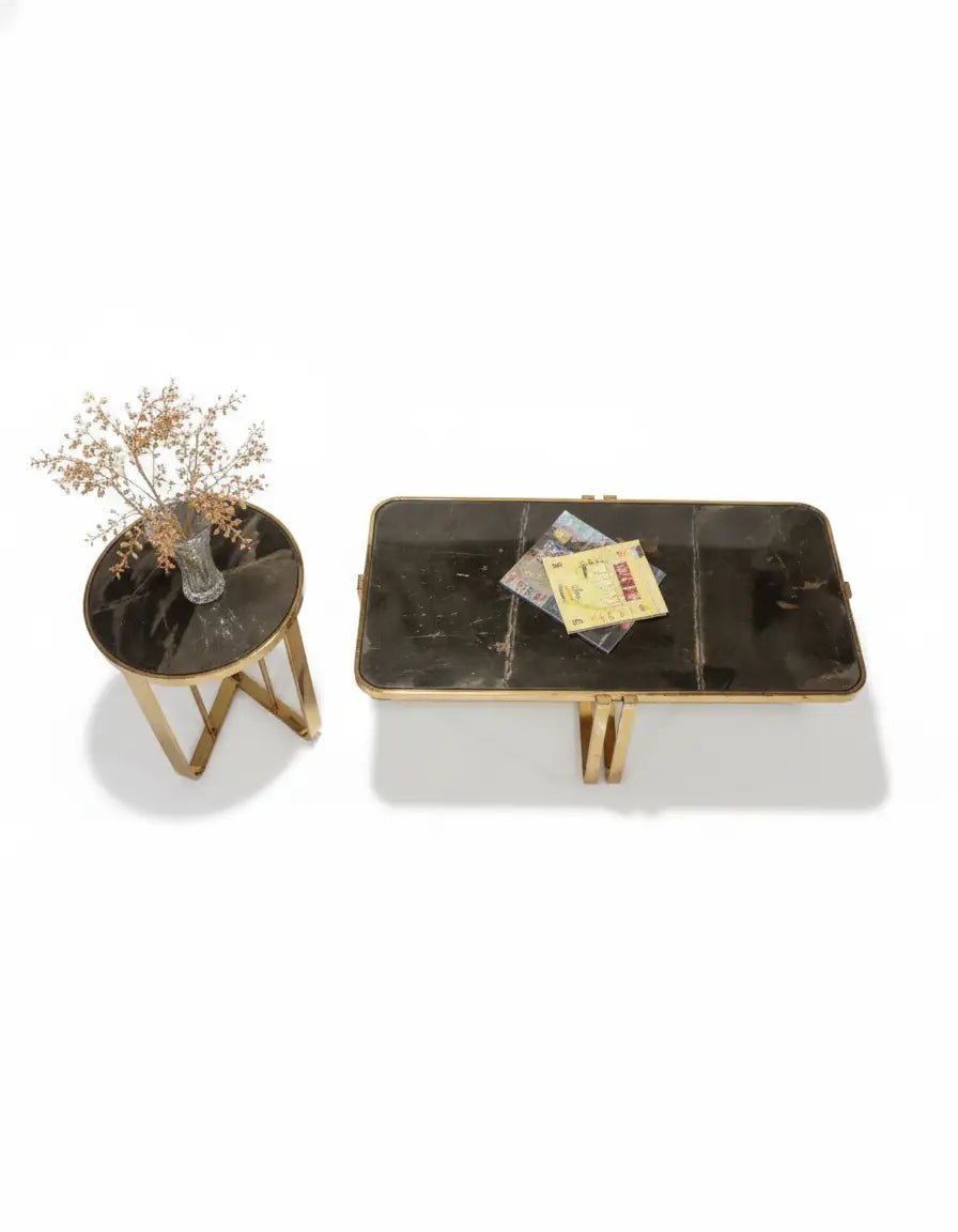 Cleopatra stainless steel table set, 2-piece, code Stainlesstable6069 _