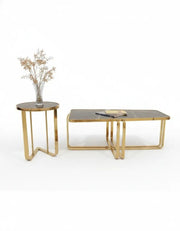 Cleopatra stainless steel table set, 2-piece, code Stainlesstable6069 _