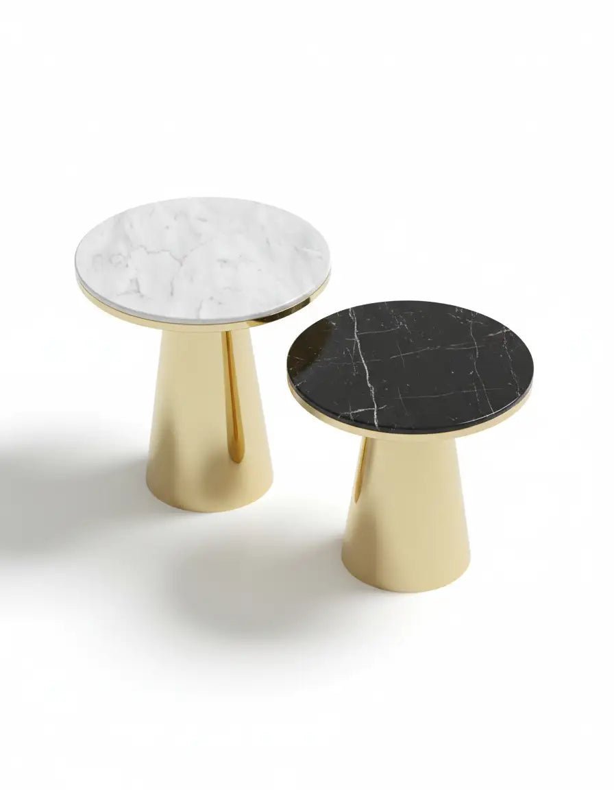 Conical stainless steel table set 2 pieces code Stainlesstable6024 _