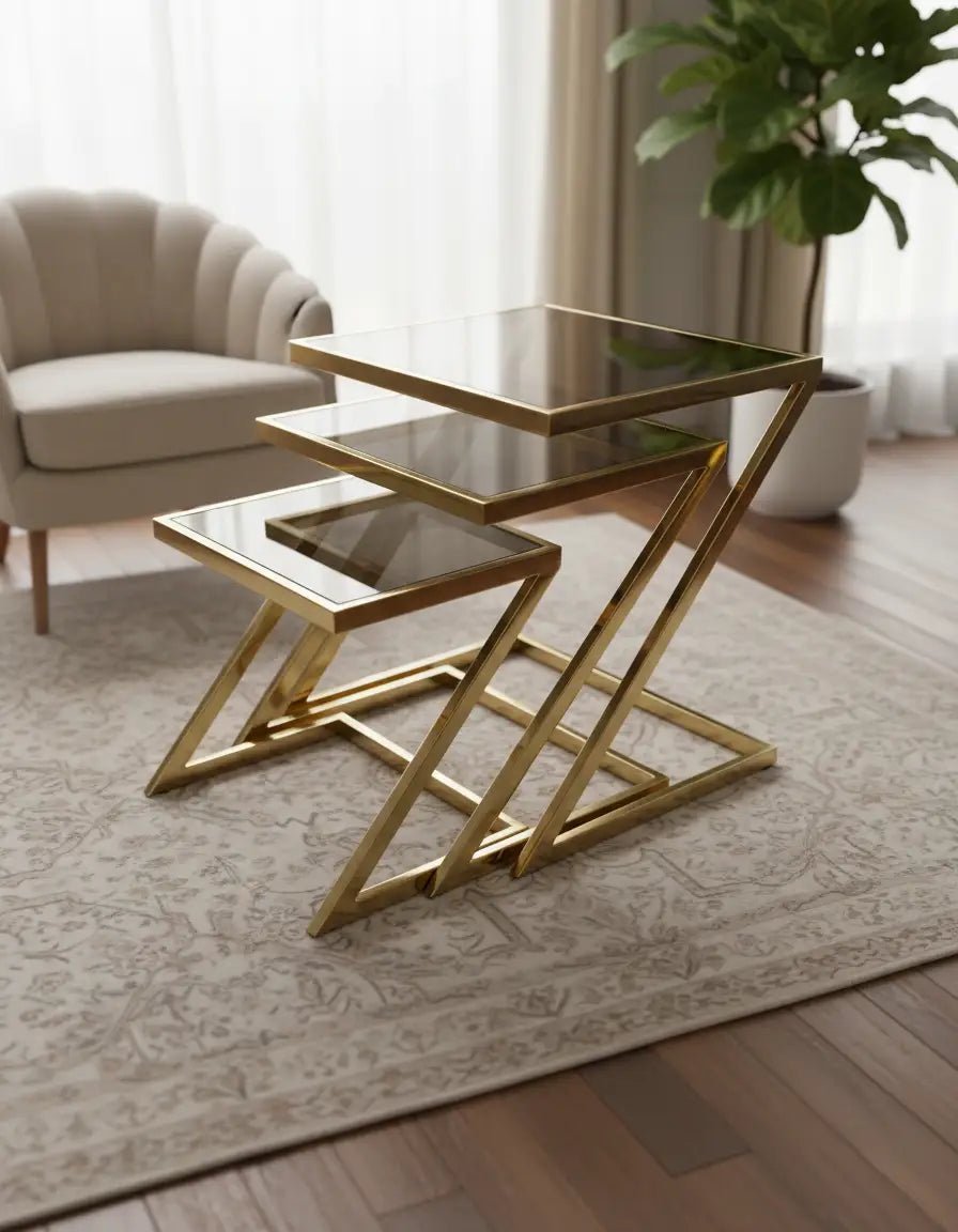 طقم ترابيزه ستانلس زد 3 قطع كود Stainlesstable6040 _