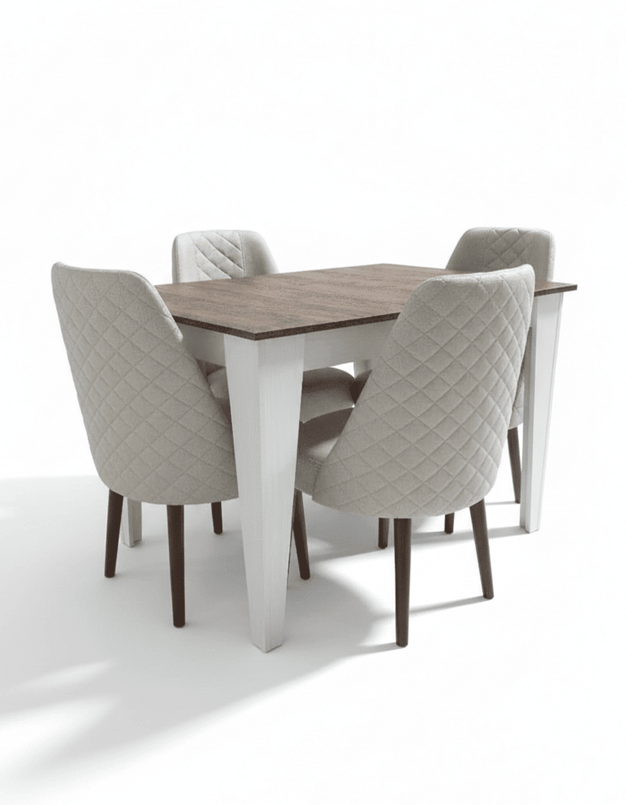 Dining table, 4 chairs, code DOM-DT 101- HEAVEN-120, dining table _ dining table