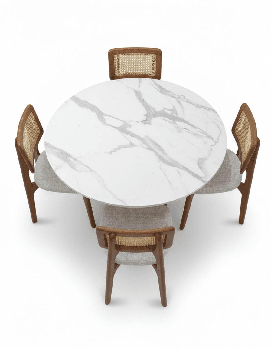Dining table with 4 chairs, code DOM-DT 102-BOHO _ dining