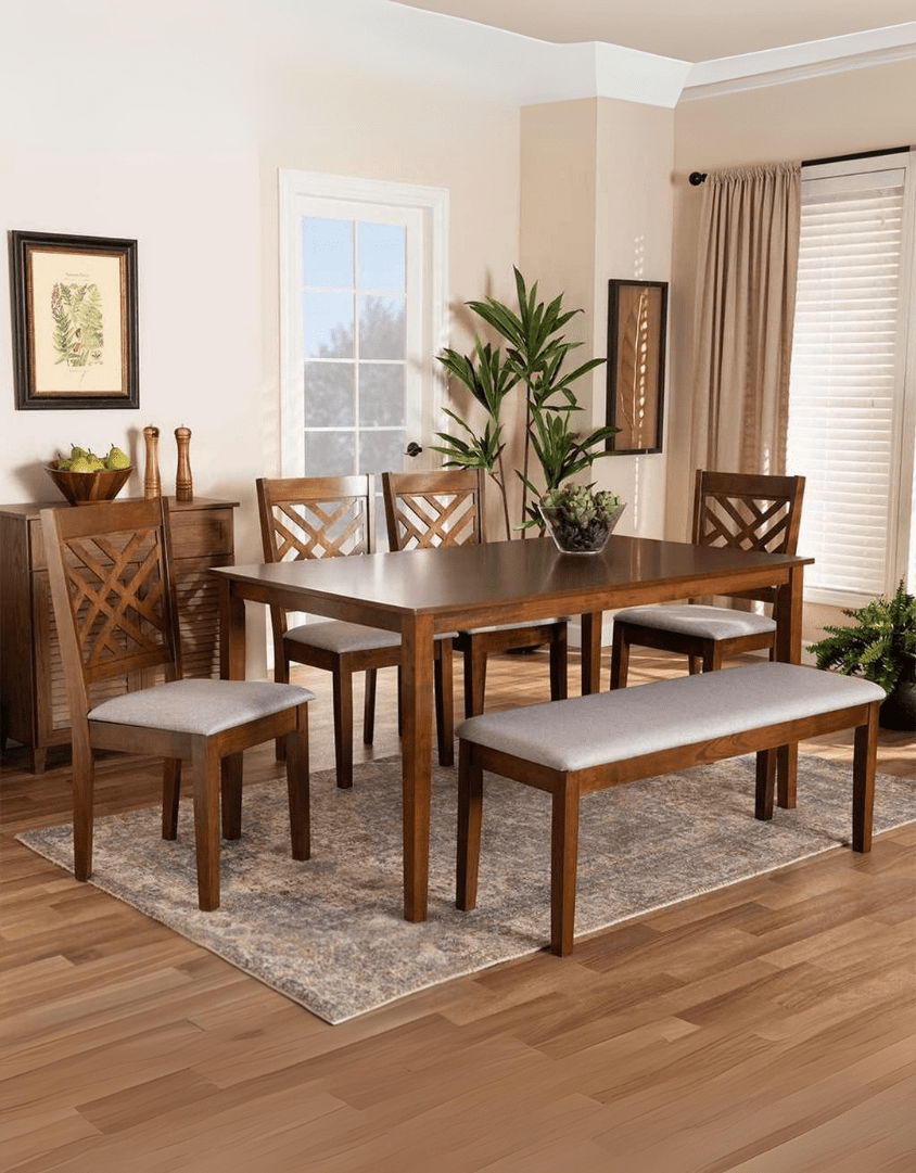ترابيزه سفره خشب زان 4 كرسي - بني كود Diningtable11006 _ سفرة