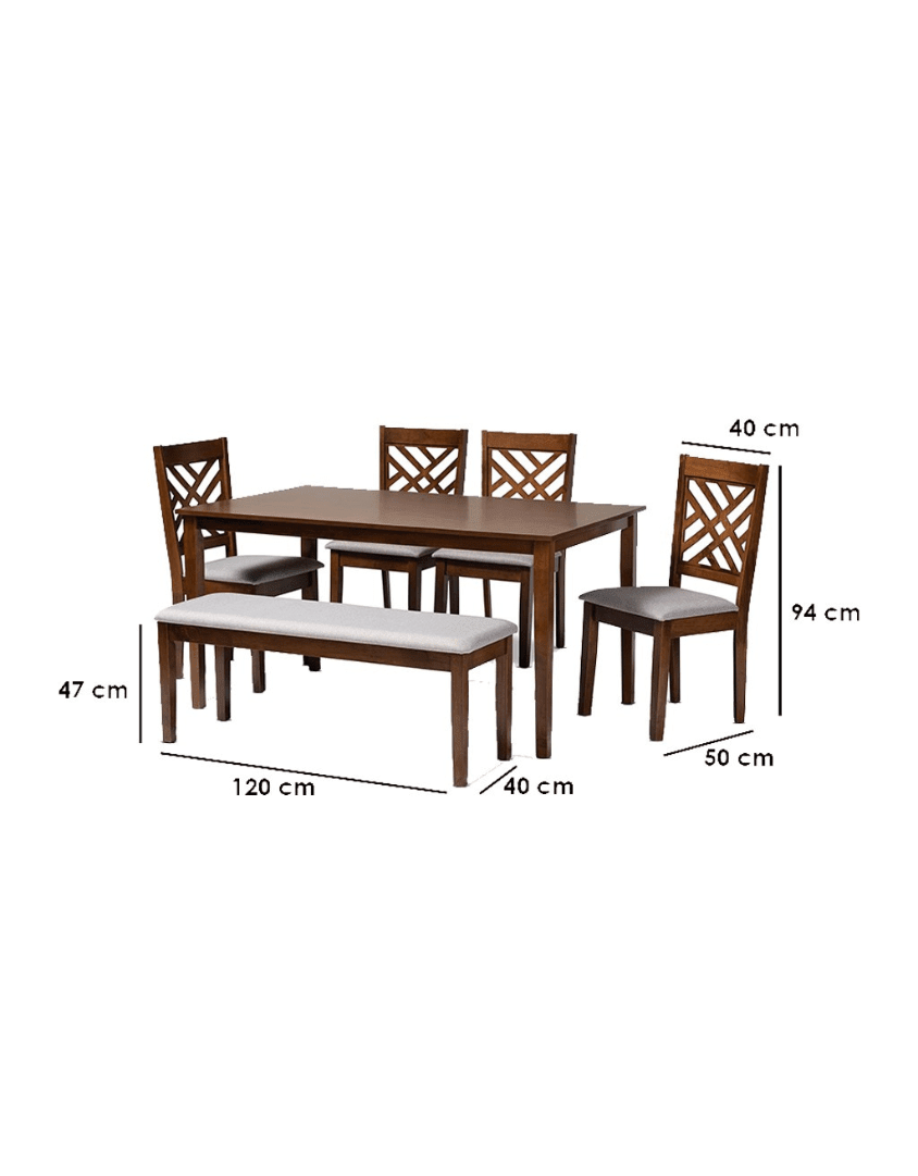 ترابيزه سفره خشب زان 4 كرسي - بني كود Diningtable11006 _ سفرة