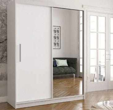 Wardrobe17028 دولاب 160 سم بمرايا مودرن كود _ دولاب