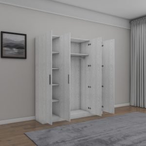Wardrobe17030 دولاب 160 سم فنش فويل مودرن كود _ دولاب